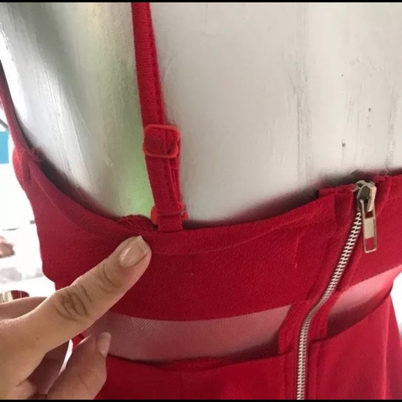 Red Sexy Mesh Dress sz. Small - Picture 7 of 7